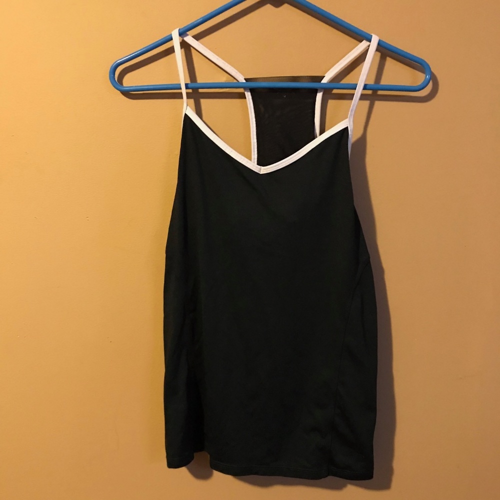 Black Athletic Tank with Built-in Bra